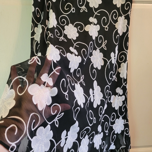 Vintage Jolibel Black White Mesh Skirt - Picture 2 of 4